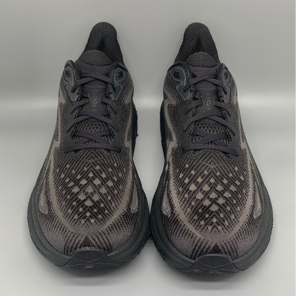 Hoka One Clifton 9 Black Running Shoes Men's Size 12.5D - Picture 2 of 10